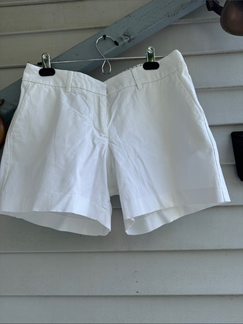 Nautica White Women's Cotton Bermuda Shorts